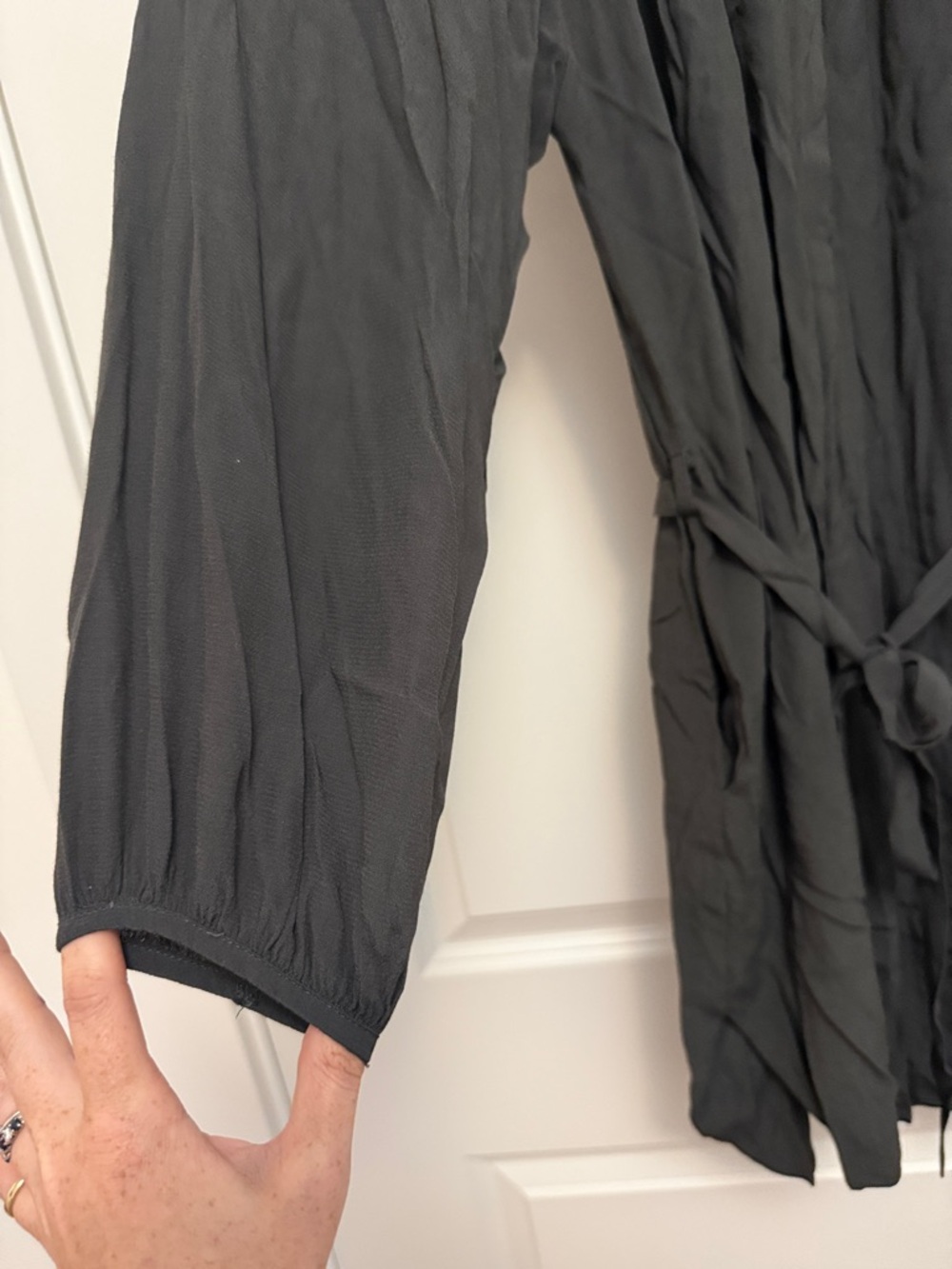 Pinkyotto Dark Gray Gathered Neck Tunic Dress - Picture 5 of 7